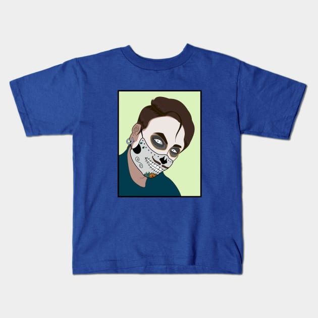 Day of the Dead - (Illusion) Mask Kids T-Shirt by SD9